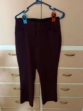 Maurices Plum Cropped Pull-On Pants